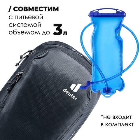 Картинка рюкзак велосипедный Deuter Race Air 14+3 black - 6