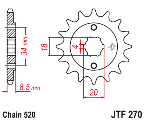 Звезда ведущая JTF270 15