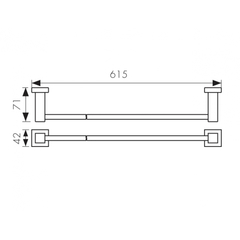 Держатель для полотенца KAISER Сanon KH-2307 схема