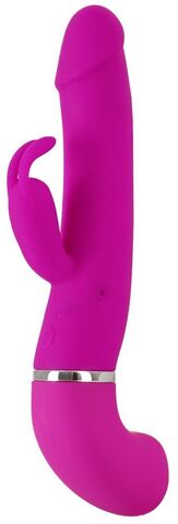 Лиловый вибратор-кролик с функцией сквирта Cumshot Rabbit Vibrator - 24 см. - Orion 05983800000