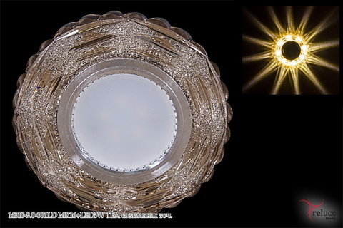 Светильник точечный встраиваемый 14310-9.0-001LD MR16+LED3W TEA Коричневый по кругу Теплое свечение