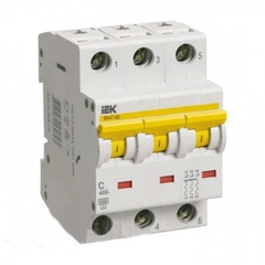 Автоматический выключатель ИЭК 3 50А ВА 47-29 MVA20-3-050-C