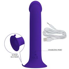 Фиолетовый вибратор с режимом боковой пульсации Murray-Youth - 19 см. - 