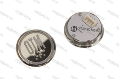 Кнопка (кнопочный модуль) BBP-R550-MRWM-S-W-OTM-C "Отмена", круглая, статическая белая подсветка, с кодом Брайля.