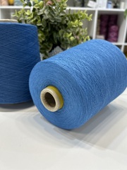 Хлопок 70% с шелком 30% Loro Piana COTONE SILK 3500 васильковый
