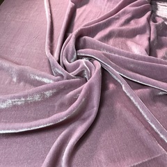 Ткань бархат нежно-лиловый шелковый 3079