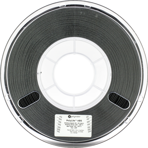 Пластик для 3D-принтера PolyMaker PolyLite ABS, 1.75 мм, 1 кг, Черный