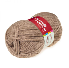 Пряжа "Подмосковная", 50% шерсть, 50% акрил, 100гр-250м, светло-кофейный