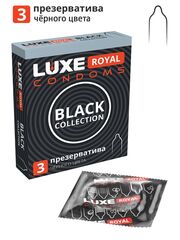 Черные презервативы LUXE Royal Black Collection - 3 шт. - 