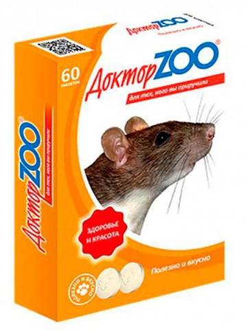Доктор ZOO витамины для крыс и мышей 60 табл.