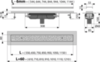 Водоотводящий желоб Antivandal с решеткой, вертикальный сток, арт. APZ1111-300L AlcaPlast