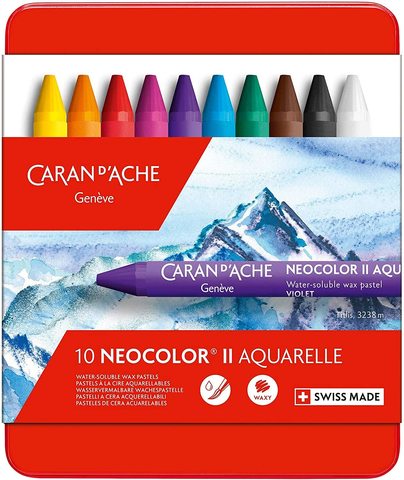 Набор акварельной пастели Caran d'Ache Neocolor® II Aquarelle, 10 цветов (7500.310)