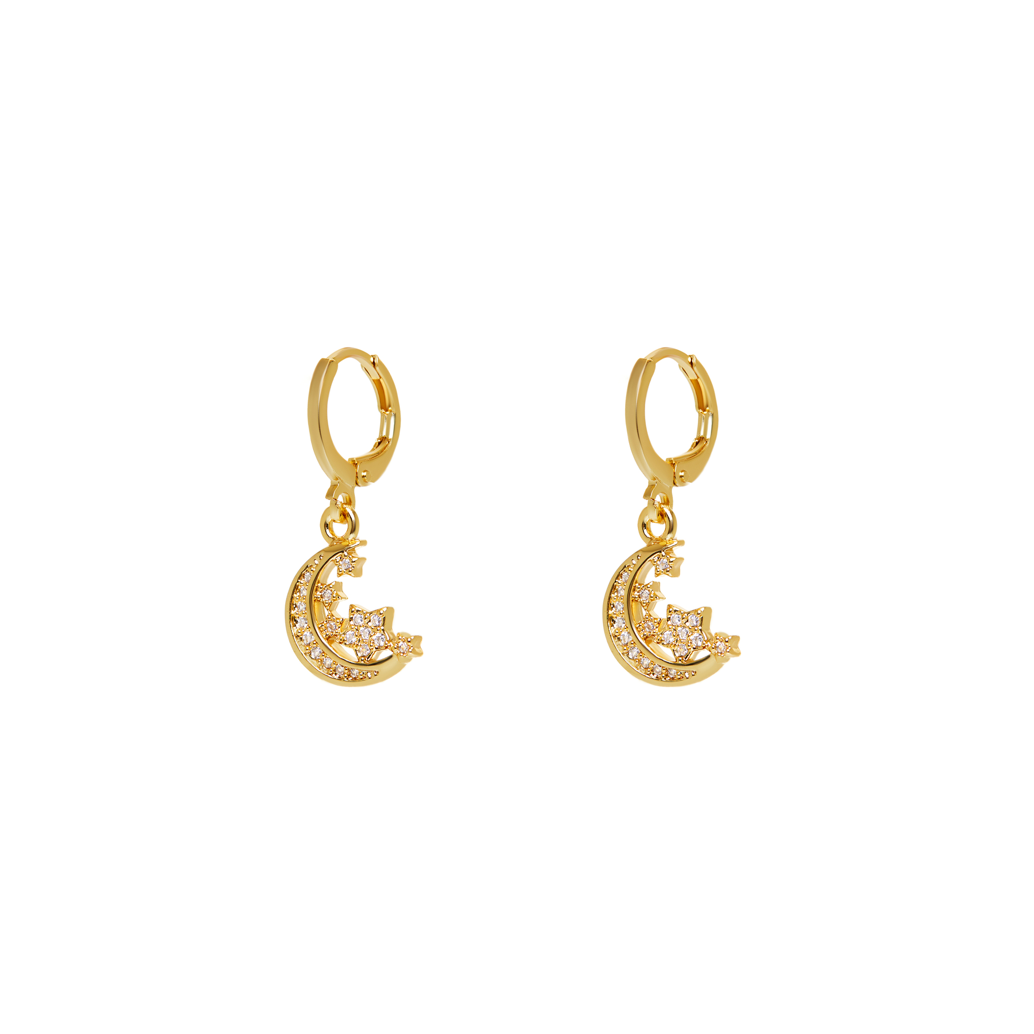 Серьги Gold Moon Crystal Earrings