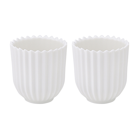 Набор из двух подставок для яиц белого цвета из коллекции Edge, S