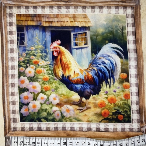 Панель JulidoQuilt Деревенские петушки