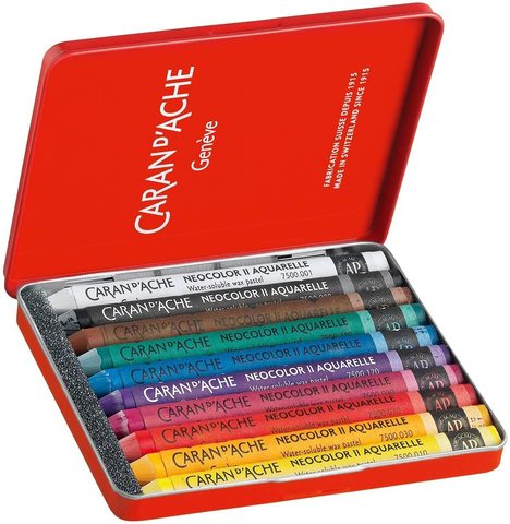 Набор акварельной пастели Caran d'Ache Neocolor® II Aquarelle, 10 цветов (7500.310)