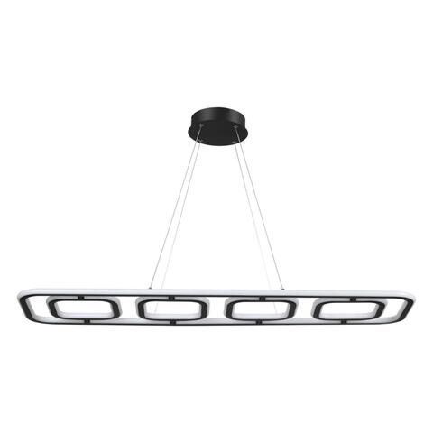 359185 OVER NT23 000 черный Светильник подвесной диммируемый, в комплекте пульт ДУ IP20 LED 4000К 175W 220V ONDO