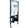 AC1100-AC0105-AC0121 Комплект 3 в 1: подвесной унитаз Bequem AC1100 белый с инсталляцией AC0105 и кнопкой AC0121 хром