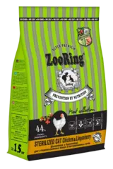 ZooRing Adult сухой корм для стерилизованных кошек (цыпленок с брусникой) 1,5 кг