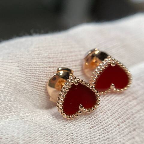 Серьги сердце VCA VGOLD мини