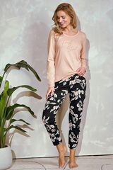 Пижама женская со штанами TARO 3234/3255 KATIE_Бежево-розовый + черный
