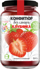 Низкокалорийный Конфитюр КЛУБНИКА / без сахара / 340 г / IT'S YOURS