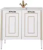 Aquanet 212621 Тумба с раковиной Aquanet Паола 90 белый/золото (литьевой мрамор) (212621)