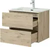 Aquanet 273995 Тумба с раковиной Алвита new 60 2 ящ. цв.дуб веллингтон белый (273995)