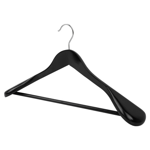 Вешалка, плечики BERGA, материал: дерево, крючок: сталь, цвет: черный