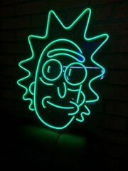 Неоновая вывеска Рик и Морти