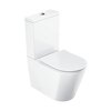 Ravak X01872 Унитаз компакт (станина+бачок+сиденье) WC combi Elegant RimOff белый