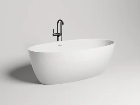 Salini 102027M Salini ORLANDA Встраиваемая ванна 1700х750х600 мм, прямоуг. чаша, мат-л: S-Stone, матовый, белый (без слива-перелива!)