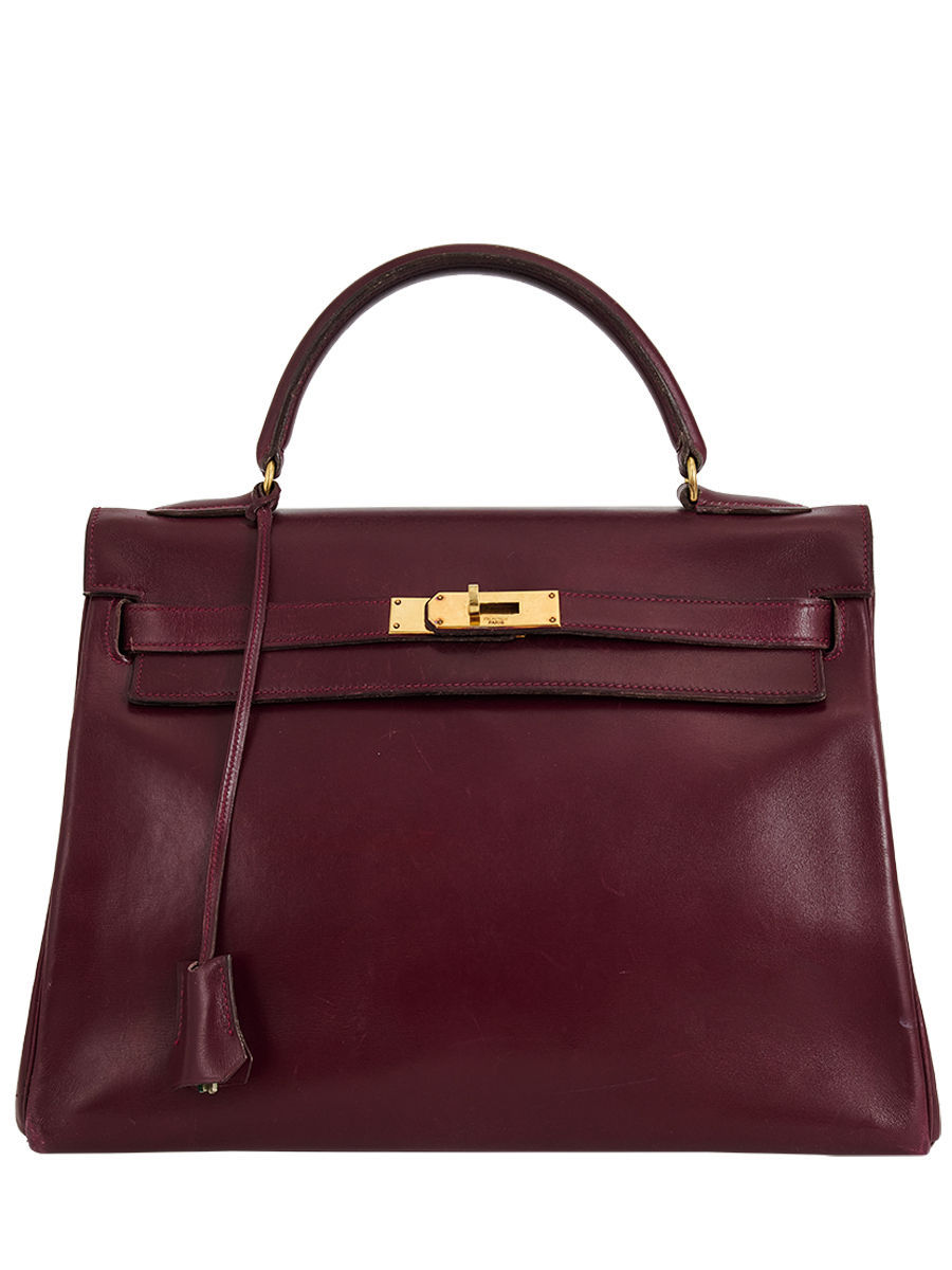 Сумка Hermès Kelly 32 Retourne Box Rouge H Brass HW, 1964 г.