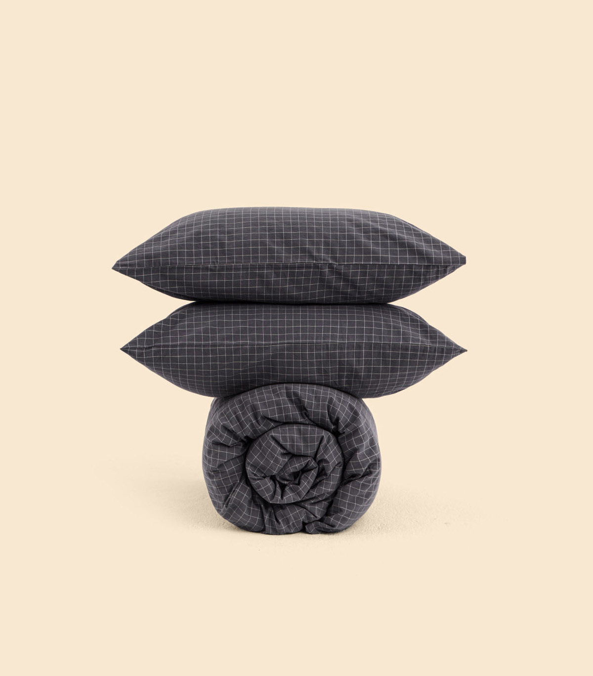 Простыня - Melange Gray Check - 230x260 (без резинки)
