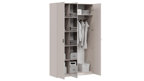 Шкаф Тиффани 3-х дверный кашемир / кашемир матовый