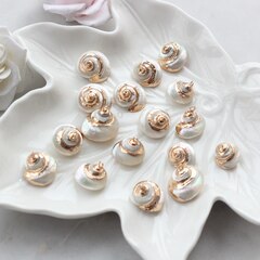 Подвеска Ракушка с позолотой 7-15 на 12-20 мм, РК046