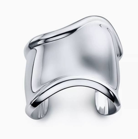 Браслет манжета средний из серебра 925 пробы неродированный, коллекция Elsa Peretti Bone cuff