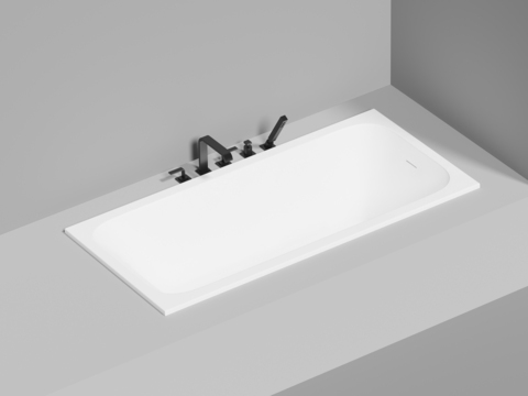 Salini 102116GF ORLANDA KIT 170x80  Встраиваемая ванна с прямоугольной чашей, регулируемые ножки, донный клапан "Click-Clack" белый, сифон, интегрированный слив-перелив, RAL полностью