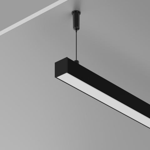 Алюминиевый профиль Maytoni накладной-подвесной 25x22 (Черный, 2 м), ALM-2522-B-2M 633013