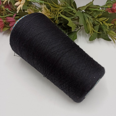 Zefiro Cariaggi 3000м/100гр Меринос с кашемиром и шелком Черный 30060/85090