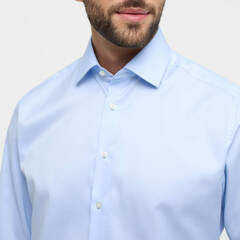 Сорочка мужская 1863 by Eterna Modern Fit 8005-X687-10 из твила голубая