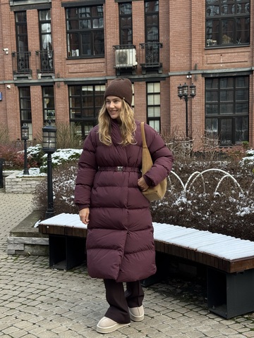 Пуховик Шерон свекольный