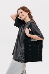 Шоппер "Роскосмос х 7.2.66", цвет: черное серебро