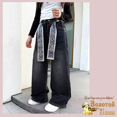 Джинсы девочке (7-12) 251205-D92592С