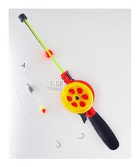 Оснащенная поставушка с ручкой ЭВА, 2 крючка (OWNER) кивок средней жесткости