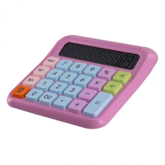 
          Калькулятор Alingar 12 разрядов, 138*135*15 мм, двойное питание, розовый, ААА батарея не комплекте