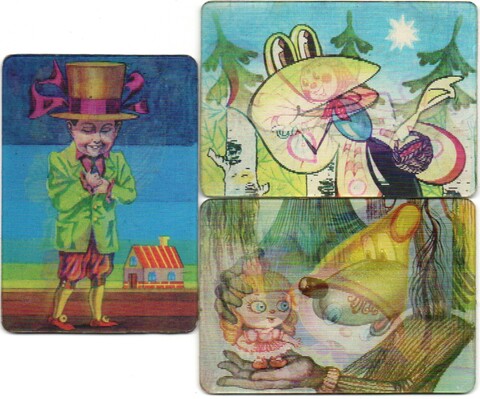 Набор №4 из 3 стерео Календариков. Мультфильмы СССР 1984 год