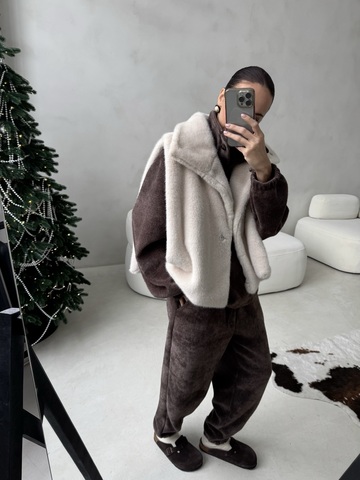 Брюки вельвет-альпака (шоколад)