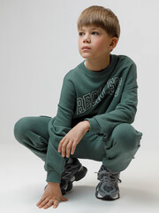 джемпер  для мальчика  КР 302843/темно-зеленый 5611 к608