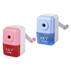 Точилка механическая Alingar, прямоугольная, 1 отверстие, пластик. корпус, цвет ассорти, инд. упаковка, 50*80*100 мм